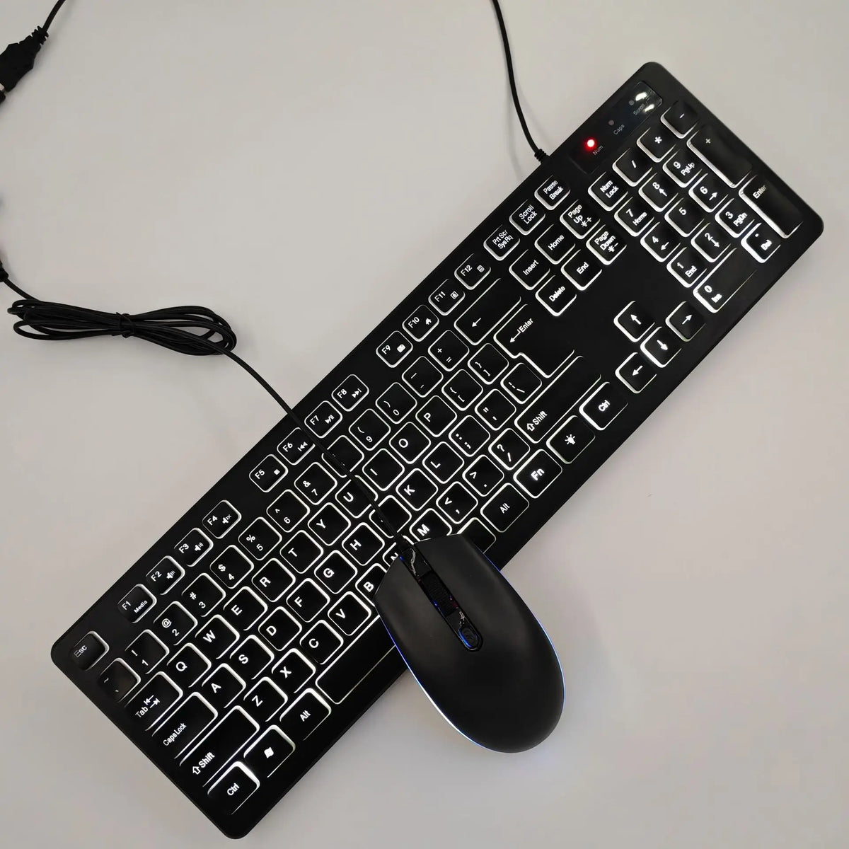 Spanish Keyboard Russian Arabic French German English Keyboard Mouse 100% Layout Rainbow Backlight Translucent Letters ISO W66