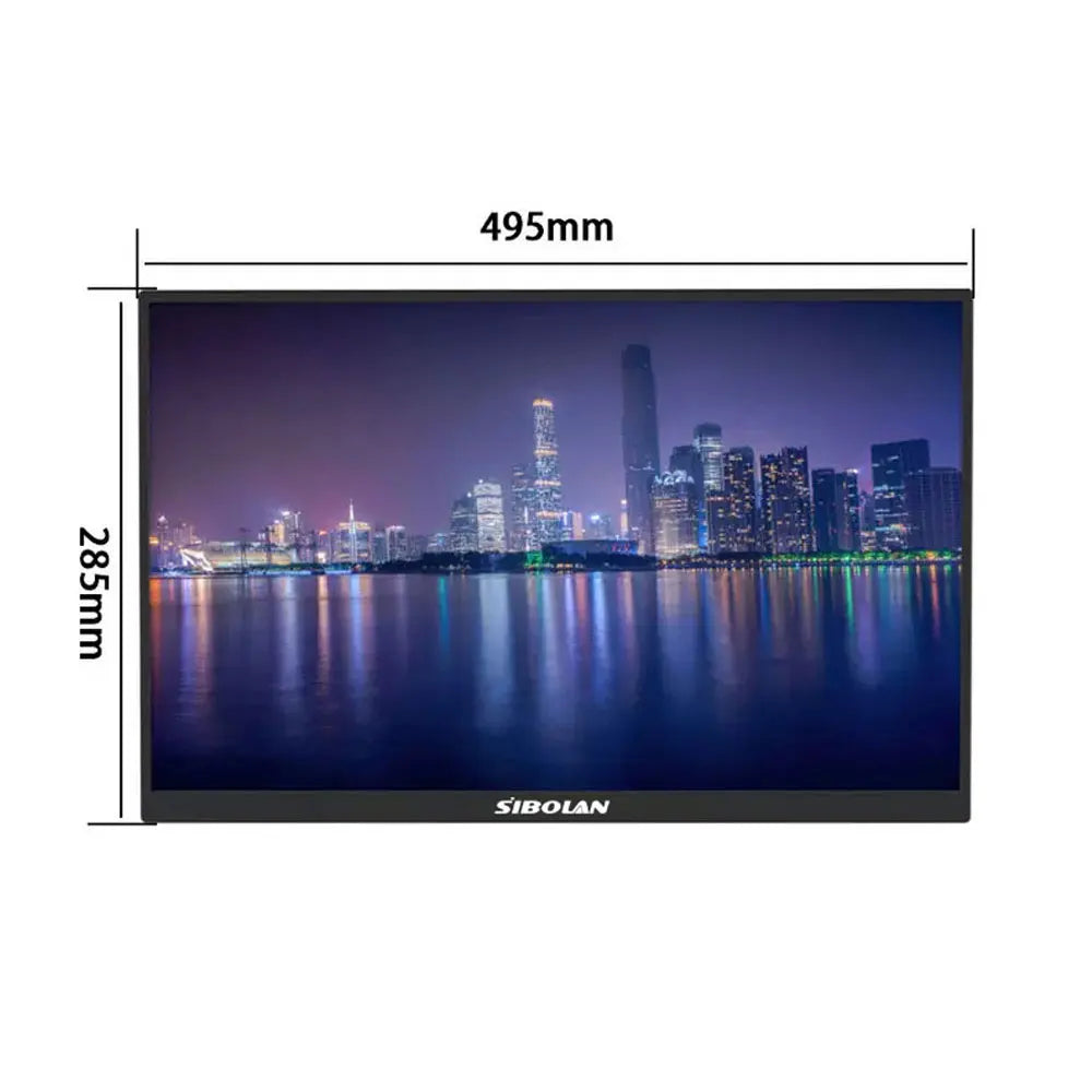 Sibolan 21.5 inch Portable Monitor IPS 1080P 100Hz USB-C HDMI Built-in Stand Laptop Display Extender For Mac Win XBOX PS5 Gaming