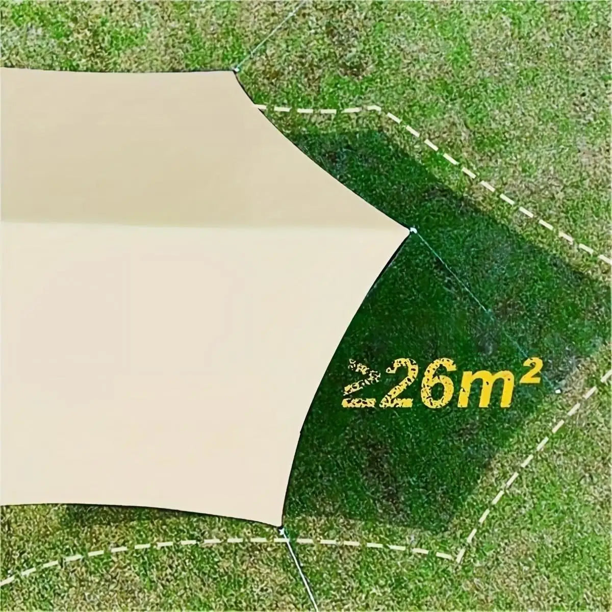 PAKICETUS Camping Tarp with Poles, Extra Large Lightweight UV Resistant Hammock Canopy Sunscreen Shelter, Tent Stakes Included for Beach Picnic Outdoor Camping Activities