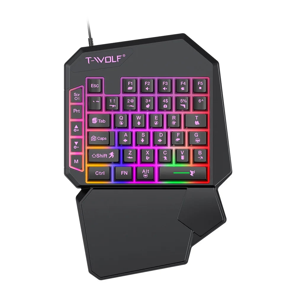 Kit Mobilador Gamer Kit Gaming Keyboard Mouse Mobile Games Converter 5 In 1 Combo One Hand Keyboard Converter Mobile Games TF900