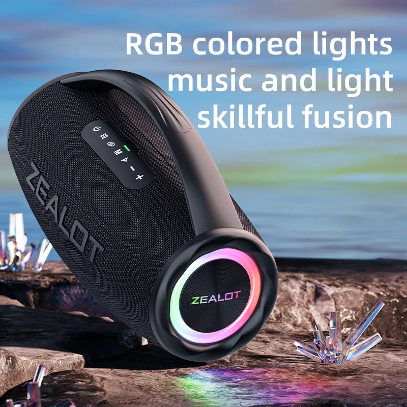 Zealot-S97 Mic Bluetooth Speaker with Wireless Microphone, Portable Loud Party Bluetooth Speaker Full Range Drivers/Deep Bass
