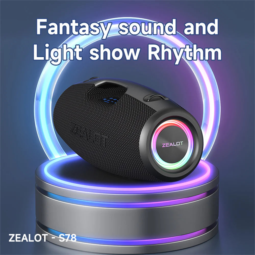 Zealot-S78 120W Bluetooth Speaker Output Power Bluetooth Speaker with Excellent Bass Performance HiFi Speaker