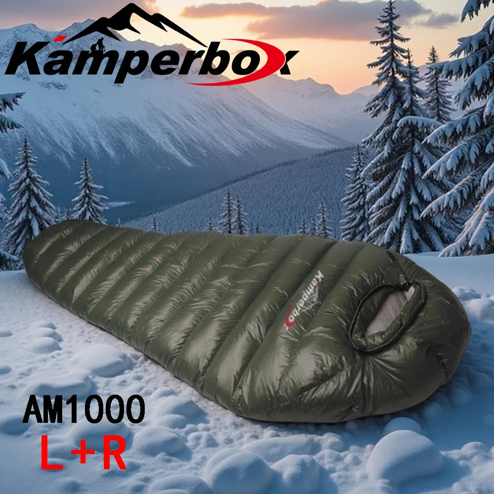 Kamperbox Cold Temperature Winter Sleeping Bag Down Sleeping Bag Winter Camping Sleeping Bag Double