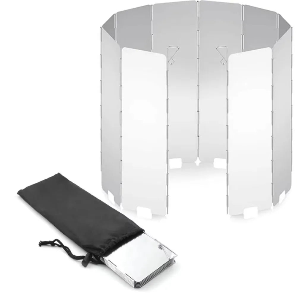 1PCS Outdoor card stove, windproof board, gas stove, stove, folding windproof board, camping equipment, supplies