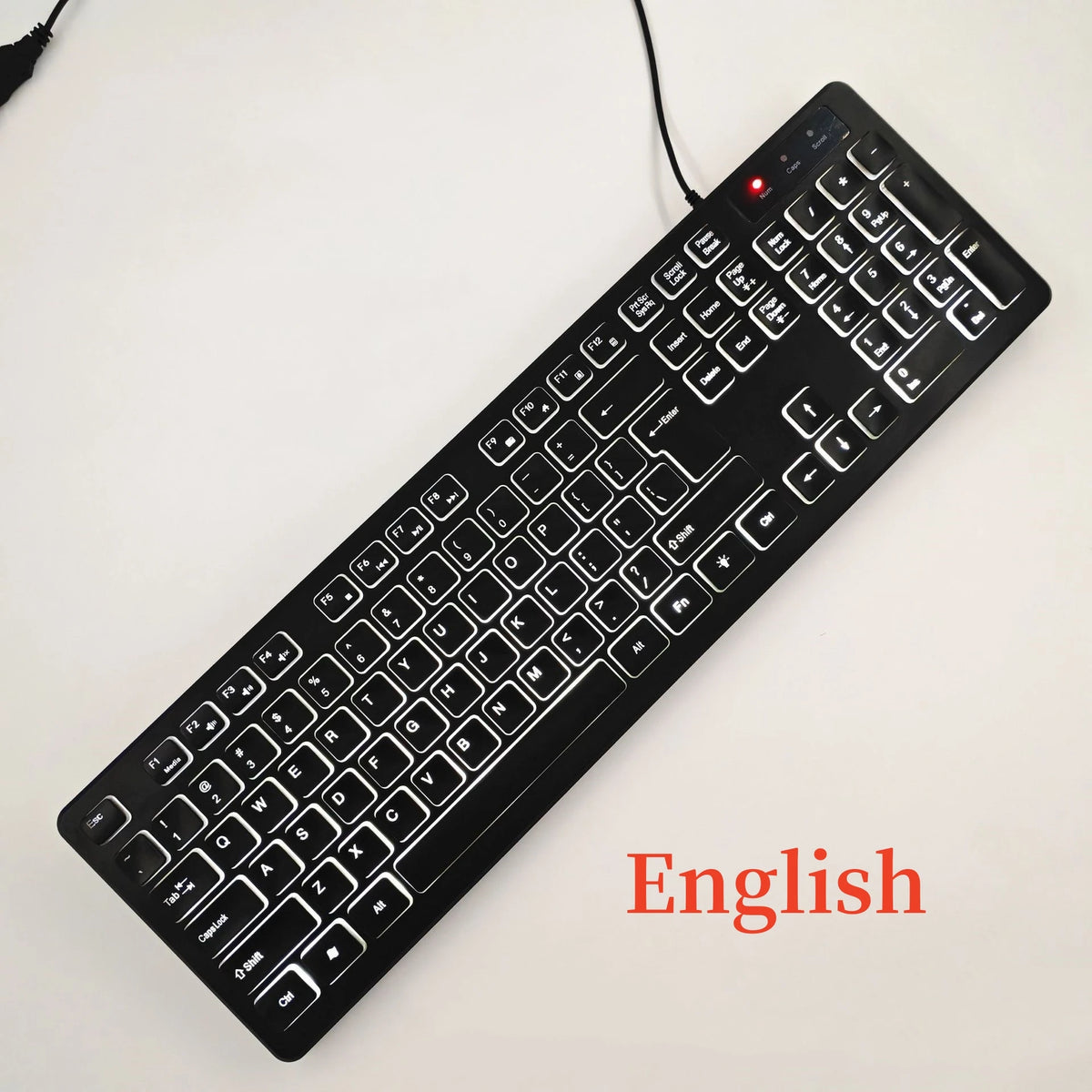 Spanish Keyboard Russian Arabic French German English Keyboard Mouse 100% Layout Rainbow Backlight Translucent Letters ISO W66