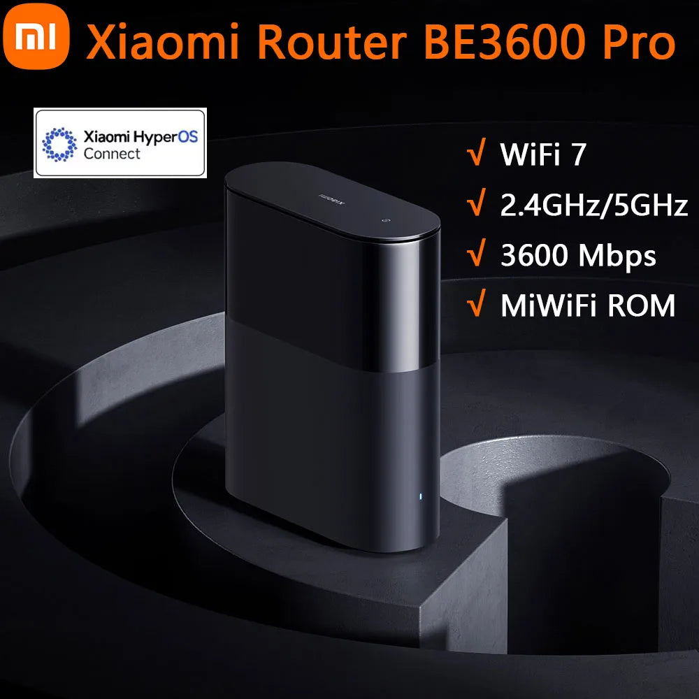 Xiaomi Router BE3600 Pro WiFi 7 Dual-Band WAN LAN 2.4/5GHz Qualcomm Quad-core 3570Mbps Gaming Acceleration Mesh Network Repeater