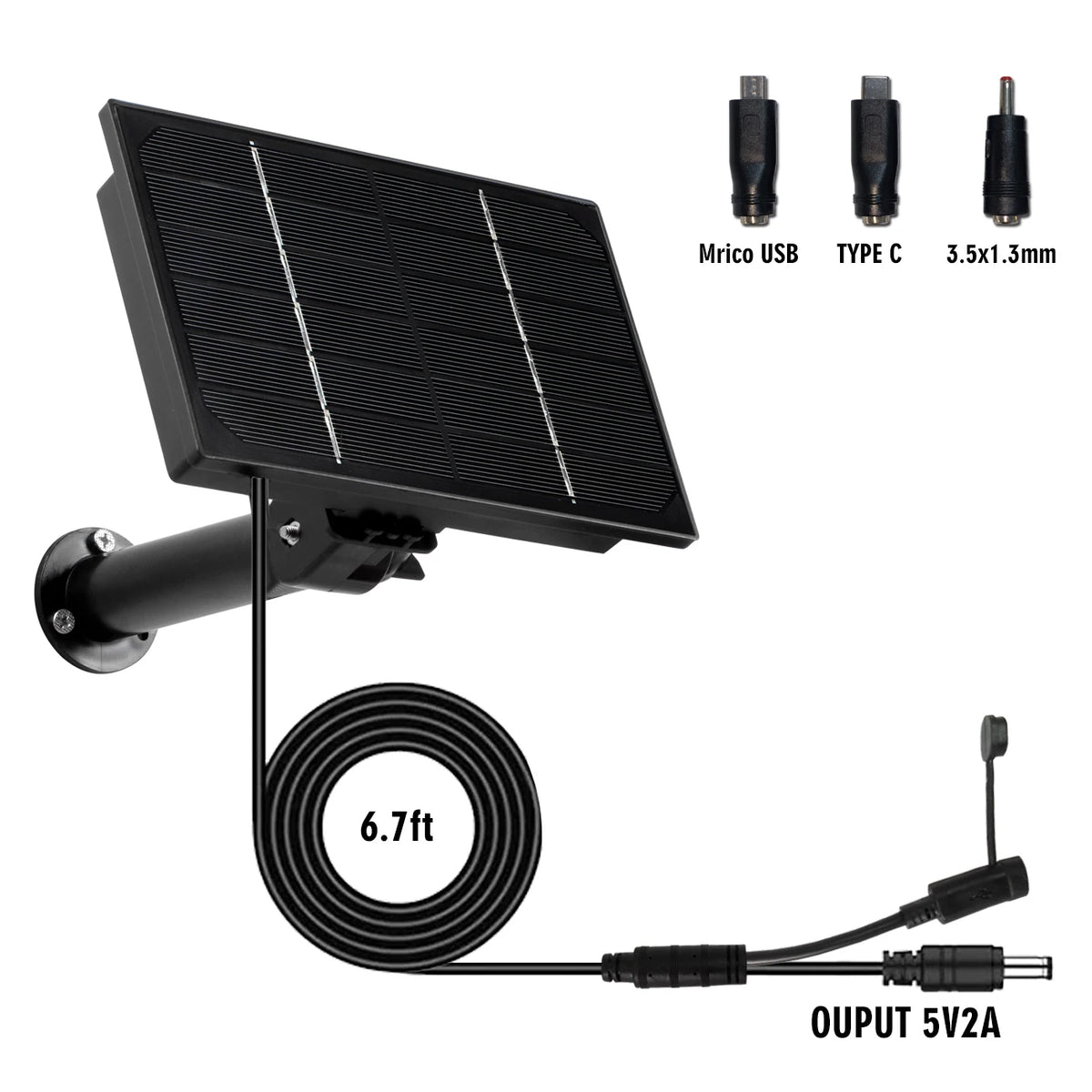 4W Solar Panel Install 18650 Battery Micro USB & TypeC 5V Output Solar Cells Remote Control Timer for Camera Or Router Charging