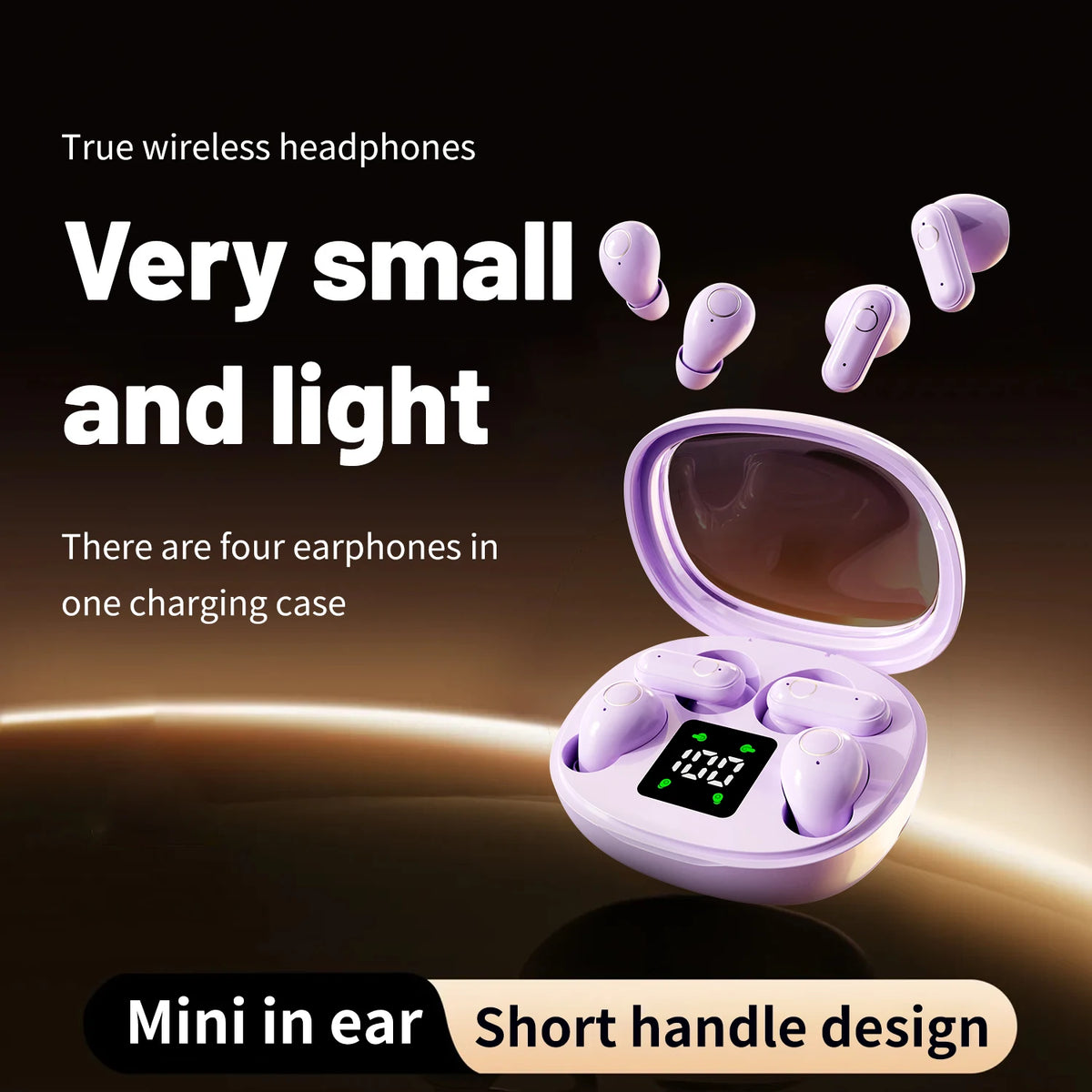 INSONIXN 2in1 Wireless Bluetooth Earbuds, Mini Invisible Sleep Earphones, Sports Noise Cancelling Ear buds Comfortable To Wear, Low Bass Sound Effect HIFI Music, For Leisure, Office, And Classroom, Long Battery Life, Suitable