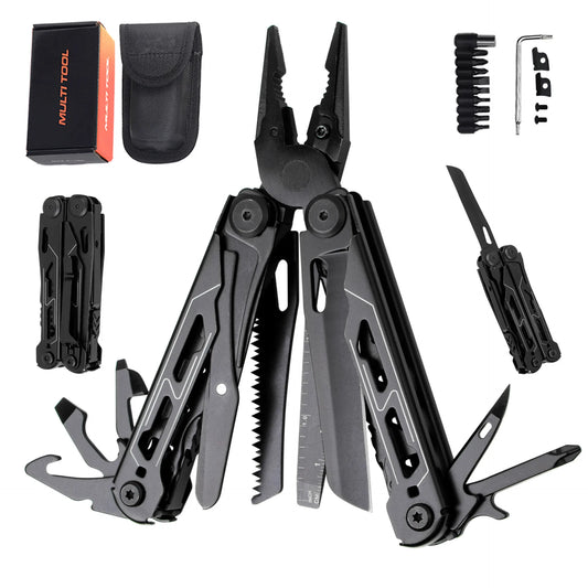 17 In 1 Mini Folding EDC Multitool Screwdriver Pliers File Ruler Foldable Plier Multi Functional Tool Outdoor Hand Tool Set