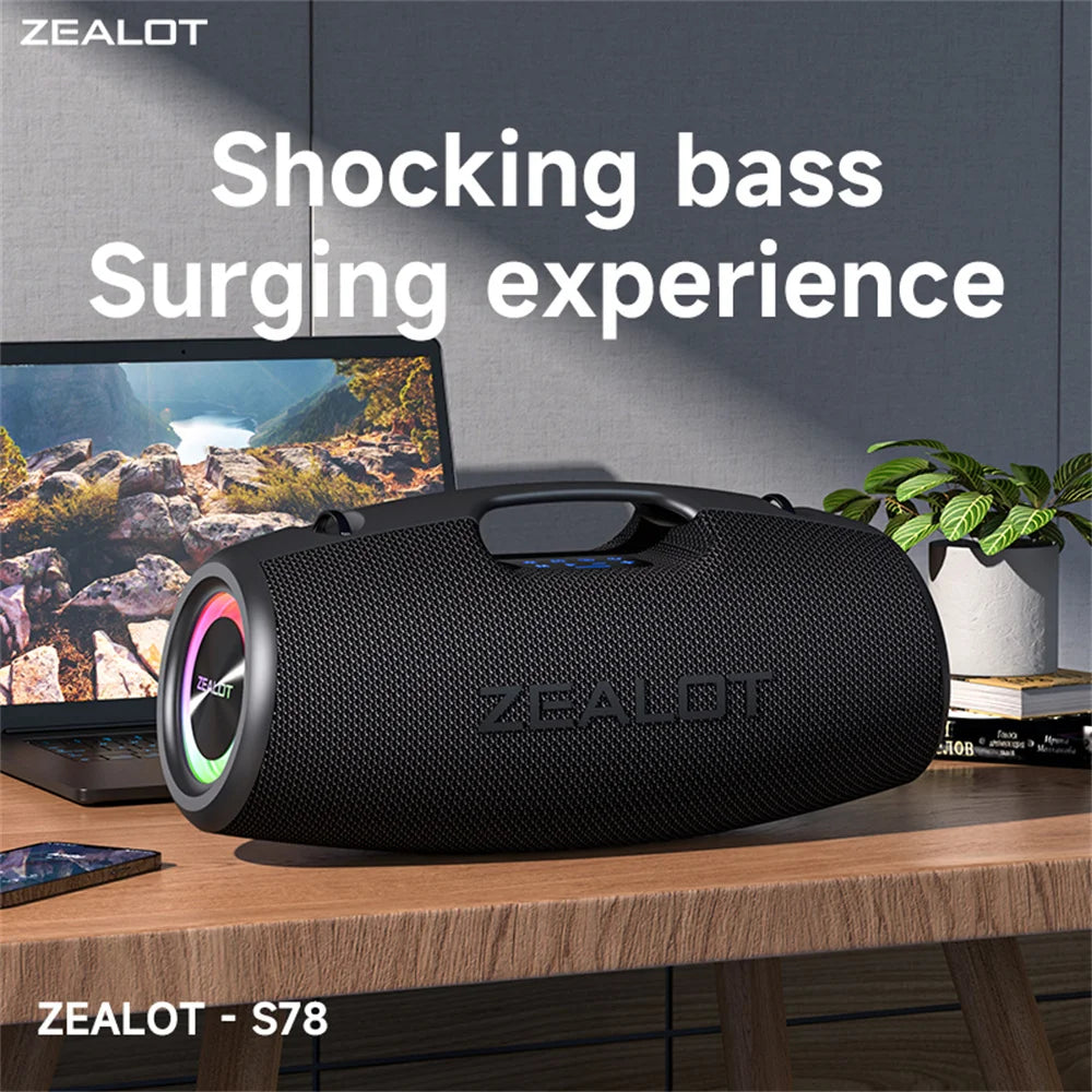 Zealot-S78 120W Bluetooth Speaker Output Power Bluetooth Speaker with Excellent Bass Performance HiFi Speaker