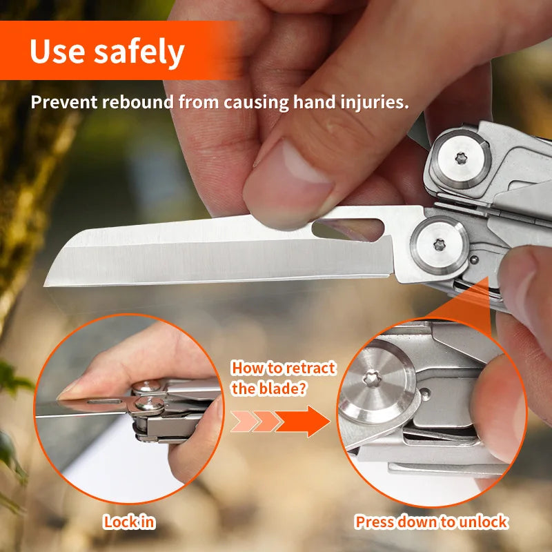 17 In 1 Mini Folding EDC Multitool Screwdriver Pliers File Ruler Foldable Plier Multi Functional Tool Outdoor Hand Tool Set