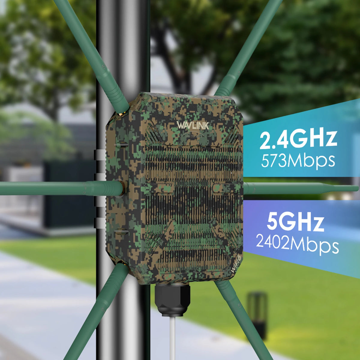 WAVLINK AX3000 Outdoor Wifi Router IP67 Weatherproof WIFI 6 Long Range Signal Extender 2.4G 5G Dual Dand Wireless Wifi Repeater