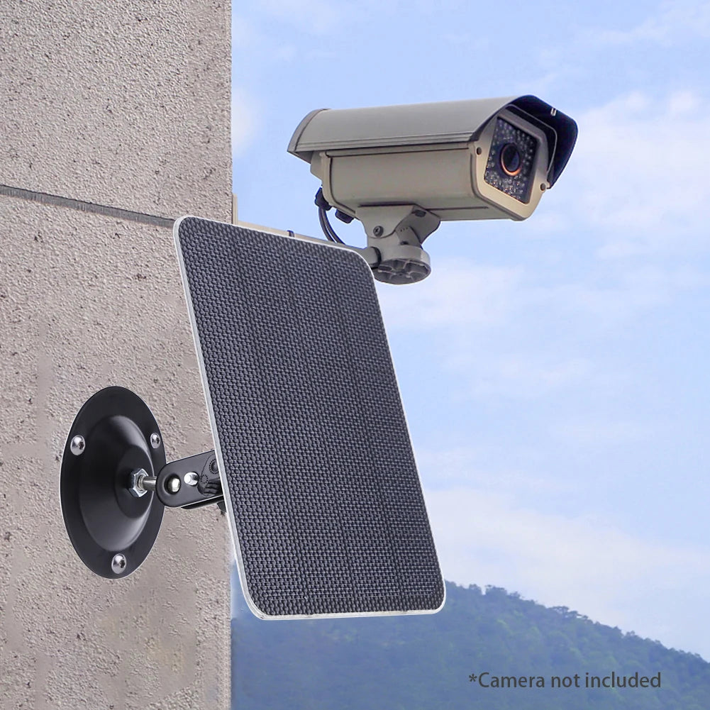 10W 5V Solar Panel IP Security Camera Charger USB-C Port Monocrystalline Portable Solar Panel Waterproof Lights
